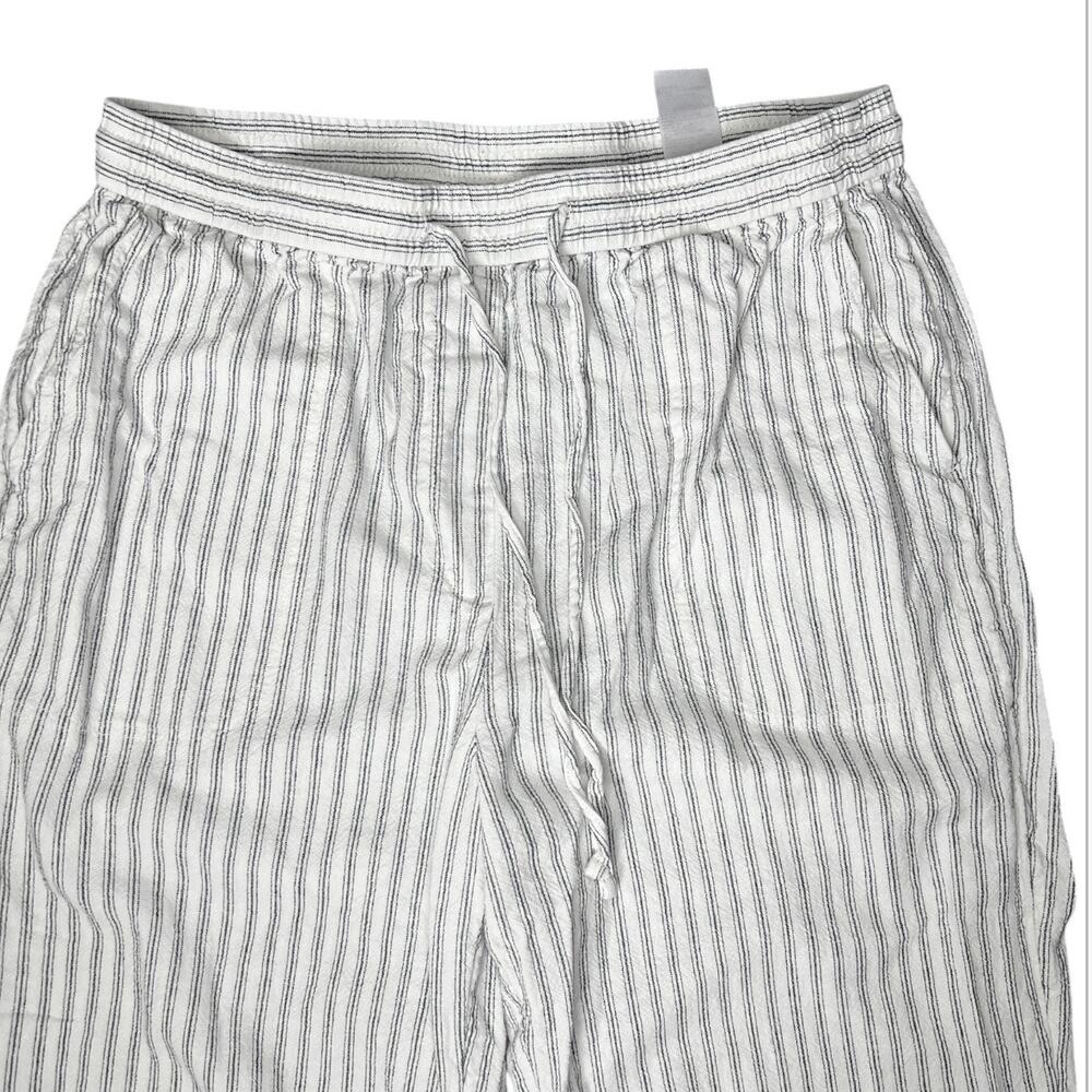 Banana Republic Linen Blend Straight Ankle Pants neutral casual comfy coastal - Picture 3 of 6